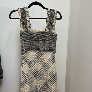 Gianni maxi dress champagne and black